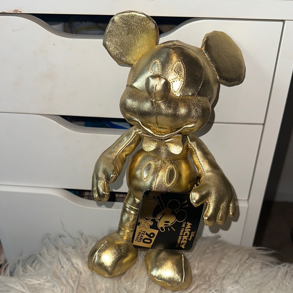 Disney Gold Mickey Mouse Collectible Plush